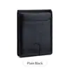 Chegada Nova Carteira Masculina Antifurto RFID Simples Dobrável Porta-Cartões Multifuncional Ultra-fina Portátil Carteira Curta