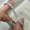 Plata de ley S925, pulsera cuadrada minimalista CNC, un elegante accesorio de estilo coreano para el verano, con un diseño fresco y discreto, un artículo de nicho y popular