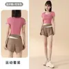 Verão Novo Estilo Curto Corrida Matinal Fitness Yoga Conjunto de Duas Peças Emagrecedor Top Esportivo Conjunto de Roupa de Yoga Feminina Shorts