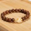 Jingdong joyería madera de ala de pollo Bodhi garra de gato pulsera estilo artístico retro niña de madera pulsera de anillo individual al por mayor