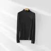 26ª Primavera Nuevo Modelo Base de Cachemira y Seda Cuello Alto para Mujer Ligero Transpirable Estilo Elegante Ropa para Mujer Venta Directa de Fábrica