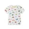 26 Nuevas Camisetas de Manga Corta de Estilo Veraniego para Niños Estilo Europeo y Americano Estampado de Coche Suéter de Punto de Algodón para Niños Pequeños y Medianos