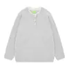 Tricô Camada Falsa Duas Peças Estilo Colarinho Americano Henry para Outono e Inverno, Estilo Roupa de Trabalho Preguiçosa, Tricô Interno Liso de Cor Pura