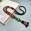 Cadena para Suéter de Ágata Roja Live Supply Colgante de Calabaza Ojo de Gato Verde Collar para Hombres y Mujeres Puesto Callejero Venta al por Mayor Dropshipping