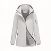 Chaqueta corta desmontable con capucha, multibolsillos, forro polar, para mujer, otoño e invierno, talla europea de Amazon, ropa para mujer transfronteriza R09