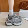 Otoño 2026 Zapatos de Padre con Plataforma Gruesa, Impermeables, de Malla, con Cordones, Estilo Coreano, Versátiles, Cómodos, Transpirables, Zapatos Deportivos para Correr