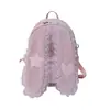 Nova Mochila Fofa e Adorável com Renda de Bolinhas e Orelhas de Coelho para Mulheres 2026 Grande Capacidade para Trabalho Estudante Bolsa Escolar