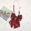 [Rayas de corona de color rojo vino] Corbata de lazo para uniforme escolar japonés JK, lazos de estudiante, traje A1