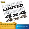 Adesivos de carro Off-Road 4X4 Wrangler metal LIMITED LIMITED corpo do logotipo do carro com tração nas quatro rodas