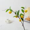 Venta al por mayor manzana caqui falsa granada fruta decoración accesorios modelo decoración para sala de estar en casa flor artificial ramas de fruta