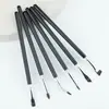 Venta Directa de Fábrica Transfronteriza de 6 Brochas Suaves para Sombras de Ojos, Brochas Negras Portátiles para Ojos y Cejas, Herramientas de Belleza Multifuncionales al por Mayor
