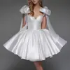 Vestido de Noche de Color Sólido con Tirantes Finos y Diseño de Moño, Vestido Corto para Fiestas de Cumpleaños y Bailes, Vestido para Mujeres Petite