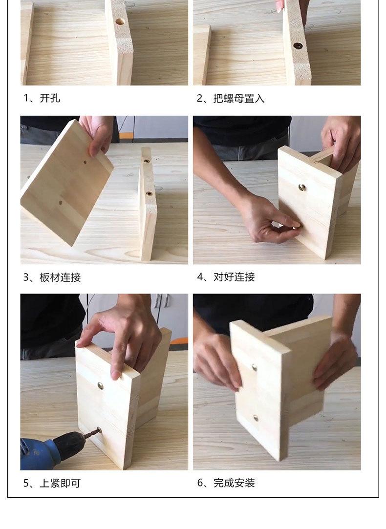 彩锌内六角无介内外牙梯形螺母合金钢家具预埋刺母M4M5M6M8M10