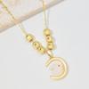 Colar Coelho da Lua Fuzhu Primavera e Verão Feminino Simples Nicho Alto Padrão Acessórios Yiwu Alto Padrão Versátil Corrente para Clavícula Dopamina