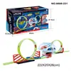 Cross-Border Amazon Track Pull-Back Alloy Car Toy Gift for Boys and Girls, Children's Metal Racing Car