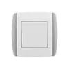 Venta Directa de Comercio Exterior Tipo 80 Empotrado en Pared Estilo Europeo 16A Estándar Europeo Francés Alemán Serie Borde Gris Enchufe Interruptor de Corriente