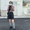 Meias de Cano Alto Elongadas Nanye Outono/Inverno Estilo Ins Coreano, Meias Femininas de Tubo Longo Dupla Camada Ultrafinas
