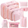Conjunto de Bolsas de Armazenamento para Viagem Transfronteiriça com Sete ou Oito Peças, Bolsa de Armazenamento para Viagem de Negócios, Bolsa de Armazenamento de Grande Capacidade, Conjunto de Armazenamento à Prova d'Água
