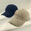 Gorra de Béisbol Rota Estilo Nuevo 2025 para Mujer con Bordado de Letras, Gorra de Algodón Lavado con Visera, Adelgazante, Sombrero de Sol Ampliado y Ensanchado
