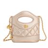 Bolso de Cadena Acolchado con Bola Dorada de Nicho para Mujer 2025 Nuevo Bolso Bandolera Tipo Cubo Bolso Pequeño Fragante Bolso Cruzado Bolso de Papas Fritas para Mujer