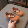 Zapatos de Cuero Estilo Coreano para Niñas 2026 Nuevas Llegadas Primavera/Otoño Zapatos Planos Suaves para Niños con Estampado de Leopardo Mocasines para Exteriores y Conducir para Niñas Pequeñas