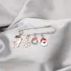 Transfronteiriço Nova Árvore de Natal Floco de Neve Alce Meias de Natal Broche Moda Acessórios de Suéter Série de Natal