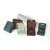 Caja de Joyería de Gamuza de Gama Alta con Etiqueta Dorada, Caja para Joyería, Aretes, Anillos, Caja para Collares, Caja de Empaque para Colgantes Curvos y Pulseras