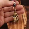 Chaveiro Pingente de Carro Ruyi Mazu de Latão Estilo Étnico Retro Pingente para Bolsa de Homem e Mulher Artesanato Pequenos Enfeites
