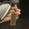 Design Original Chinês Latão Amitabha Buda Chaveiro Marca da Paz Pingente para Chave de Carro Cabaça de Cobre