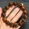 Pulsera de Madera de Azufaifo Natural Recolectada a Mano Sin Rayos, con Colgante de Vajra, Cuentas Budistas Estilo Chino para Hombre
