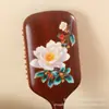Pente Personalizado Pintado de Sândalo com Almofada de Ar para Cabelos Cacheados Volumosos Pente de Sândalo Pente de Madeira com Cabo Longo Presente Pente Massageador com Air Bag Atacado