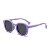 Gafas de Sol para Bebé con Marco Suave de Silicona a Cuadros para Hombres y Mujeres, Gafas de Sol Polarizadas Anti-UV Que No Lastiman los Ojos, Marco Redondo Retro
