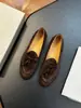 Mocasines BC para Hombre con Borlas Gamuza Zapatos de Cuero de Una Pieza Estilo Retro Británico Zapatos Casuales Transfronterizos Talla Grande Zapatos para Hombre