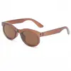 2024 Novos Óculos de Sol Anti-UV Full Frame Moda Armação Oval Óculos de Sol Decorativos Simples Óculos de Proteção Solar