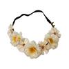 Diadema elástica de crisantemo pequeño de simulación nueva europea y americana, ideal para novia, dama de honor, viajes, fiestas, disfraces y sombreros.