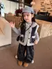 Nuevo chaleco de otoño e invierno para niños, elegante chaleco de lana de cordero para niños y niñas, prenda exterior con forro de polar