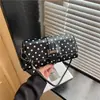 Bolsa Fashion de Bolinhas Personalizada para Mulheres, Novo Estilo Verão 2026, Bolsa de Ombro Exquisite para Trabalho e Deslocamento, Bolsa de Mão Quadrada Pequena