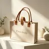 Bolsa de fieltro tipo tote, moderna y elegante, perfecta como regalo, gran capacidad, adecuada para ir al trabajo, con logo personalizable, bolsa de fieltro corporativa