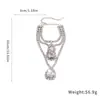 Pulsera de anillo integrada de moda con forma de gota de agua de acrílico incrustada de diamantes, sensación de lujo ligero de alta gama, accesorio de mano personalizado de nicho