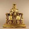 Cadeira de Dragão de Latão Estátua do Rei Dragão do Mar da China Oriental Ornamentos Atacado Criativo para Desktop Doméstico Presente Artesanato de Cobre