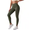 Pantalones de Yoga sin Costuras, sin Líneas Embarazosas, Levanta Glúteos Color Durazno, Cintura Alta, Control de Abdomen, para Correr, Deporte, Sensación Nude, Pantalones Ajustados para Mujer, Anti-Fugas de Luz
