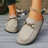 Verano 2026 Nuevo Comercio Exterior Talla Grande Sandalias Casuales Cómodas Planas de Punta Cerrada Slip-On Cómodas Talla Única para la Mayoría