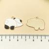 Acessórios de joias de desenho animado coreano faça você mesmo, pingente de liga de panda a óleo, chaveiro de moda nacional, pulseira, acessórios com pingente