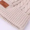 Gorro de lana para niños de pelo real de mapache, gorro con dos pompónes, conjunto de bufanda de dos piezas, gorro de punto nuevo, juego de cuello acolchado con terciopelo