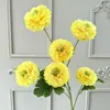 6 peonías artificiales para decoración de boda, arreglo floral para montaje de escena en salón de bodas, decoración de escenario y paisajismo con flores artificiales