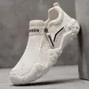 Nuevos Zapatos Casuales para Hombre para Viajes al Aire Libre, Cómodos y Transpirables, Tenis de Malla Casuales con Cremallera, Mocasines Slip-On