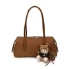 Otoño 2026 Vintage Simple Elegante Bolso de Mano Boston Bowling Bolso de Moda de Alto Valor para Viajes Cotidianos Bolso de Hombro para Mujer