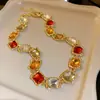 Aretes de Flor de Diamante Vintage de Segunda Mano Collar Cadena para Clavícula de Lujo Accesible Joyería de Alto Nivel Estilo Palacio Set de Joyería para Mujeres