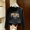 Camiseta de Manga Larga para Niña para Primavera y Otoño 2026 Estilo Nuevo Camiseta Básica Transpirable de Algodón Puro para Niños Top de Primavera y Otoño para Niña