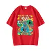 Camiseta de Manga Corta Estampada de Color Puro Cómoda y Transpirable para el Verano 2025 Nueva Tendencia Algodón Puro Cuello Redondo Pulóver Talla Grande
